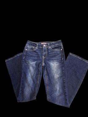 Classic Dark Wash Bootcut Jeans - Blue